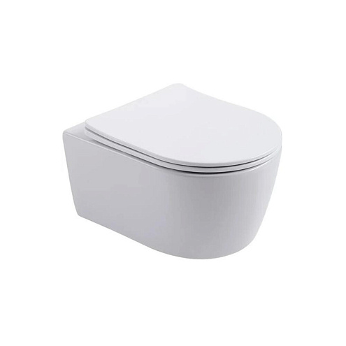 Унитаз подвесной безободковый Aquatek Европа AQ1106-00 490х360х250 с сиденьем Soft Close: фотография 1