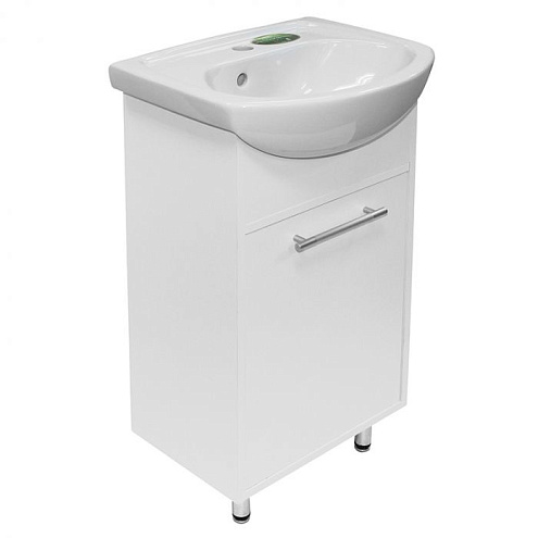 Тумба "АлАн-47" белый, правая под умывальник Дора-47 ЛДСП: фотография 1