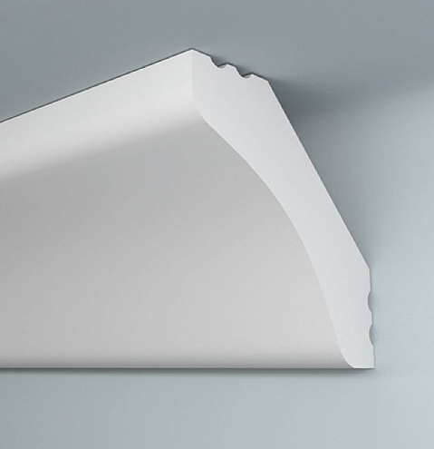 Плинтус потолочный ПЛИНТЭКС, белый, 15х15х2000мм: фотография 1
