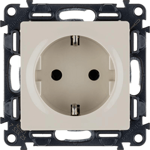 Механизм розетки Valena Life 16А 250В 2К+З винтовые зажимы слоновая кость Leg 753525: фотография 1