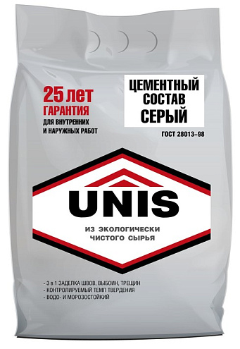 Цемент серый Unis 5кг: фотография 1