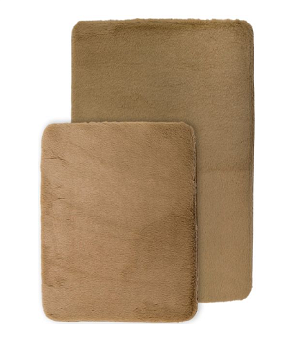 Комплект ковриков меховые темно-коричневый 50х80/50х40 : фотография 1