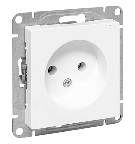Розетка Эпика 16А без заземления без шторок механизм белый EKF UP1-SOW-100: фотография 1
