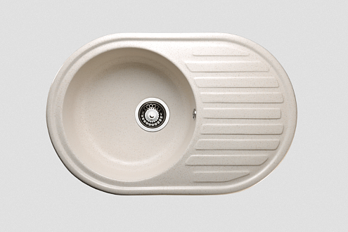 Мойка GRANICOM G-006 740х485 мм 1 чаша+ крыло грей: фотография 1