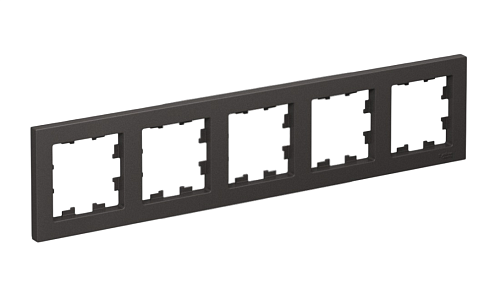 Рамка 5-местная AtlasDesign универсальная базальт Systeme Electric ATN001405: фотография 1