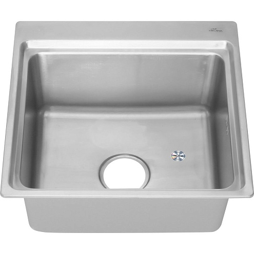Мойка 4948 MELANA ЛЮКС 1,0/220 сатин врезная прямоугольная с сифоном : фотография 1