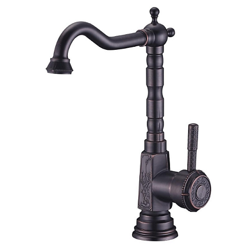 Смеситель Lemark &quot;Жасмин&quot; LM6605ORB для кухни с высоким поворотным изливом черная бронза: фотография 1