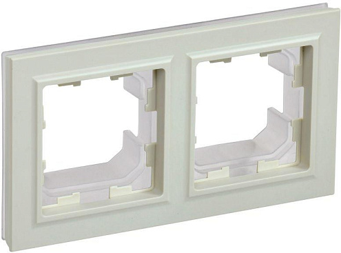 Рамка 2-м IP44 BRITE РУ-2-БрКр-44 беж. IEK BR-M22-44-K10: фотография 1