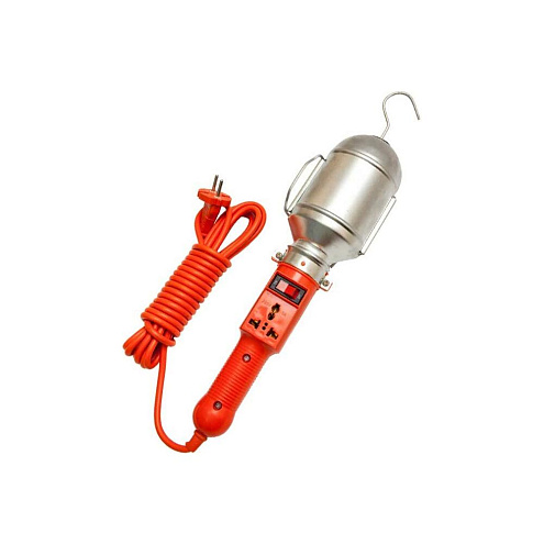 Светильник переносной ПВС 2х0.75 с выкл. и розеткой 10м 220В UNIVersal 966U-0210: фотография 1