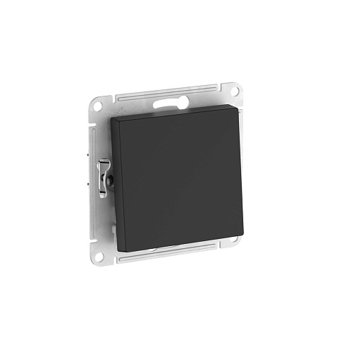 Переключатель 1-клавишный AtlasDesign (сх.6) 10AX с быстрозажимными клеммами механизм карбон Systeme Electric  ATN001061S: фотография 1