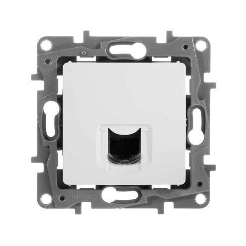 Розетка компьютерная СП Etika RJ45 CAT.6 UTP бел. Leg 672253: фотография 1