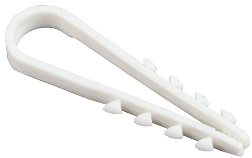 Дюбель-хомут 5-10мм d=5мм нейлон белый уп.100шт IEK UHH35-5-10-100: фотография 1