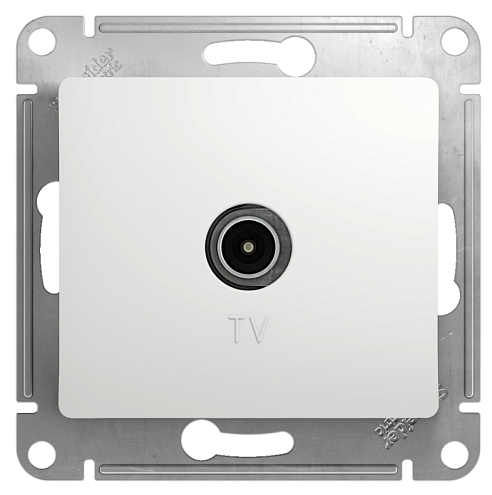 Розетка телевизионная оконечная Glossa 1дБ механизм белый Systeme Electric GSL000191: фотография 1