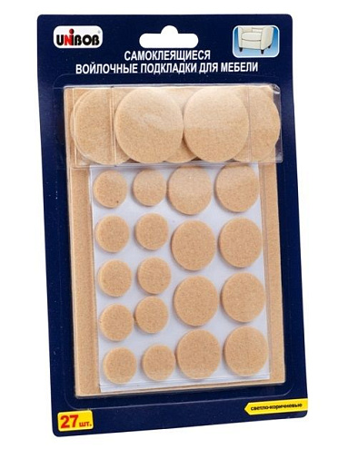 Самоклеящиеся войлочные подкладки светло-коричневый, UNIBOB: фотография 1