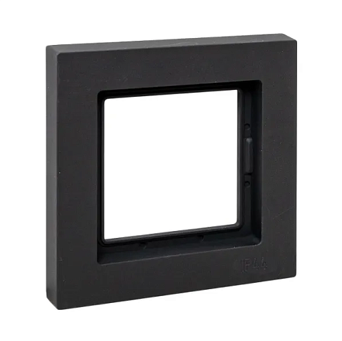 Рамка 1-местная Эпика IP44 пластик черный EKF UP1-FPB-01-44: фотография 1