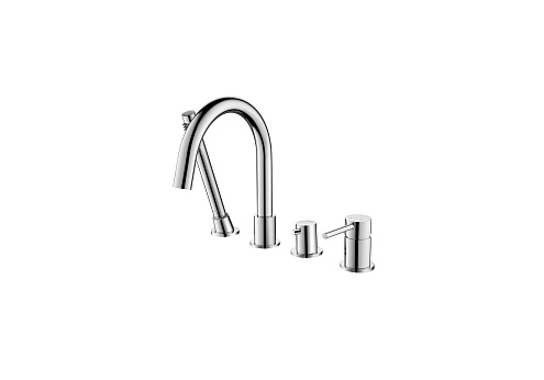 Смеситель на борт ванны на 4 отверстия Aquatek AQ1348CR Европа: фотография 1