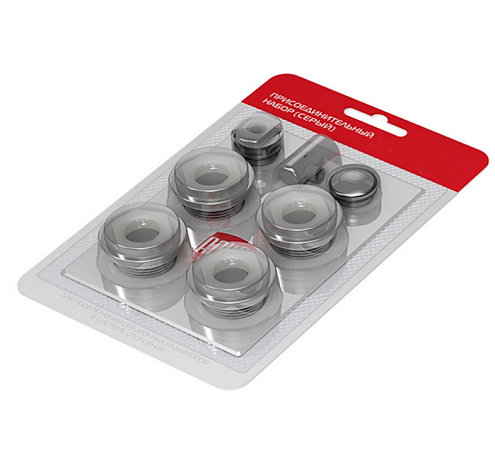 Комплект монтажный для подключения радиатора 1/2&quot; Royal Thermo серебристый: фотография 1