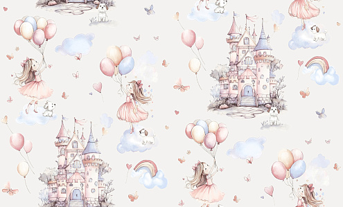 60948-02 Обои "Erismann"  1,06х10м компакт винил на флизе Kid`s Story: фотография 1