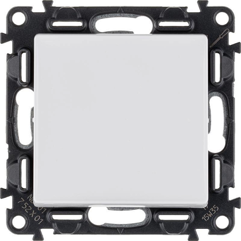 Механизм выключателя 1-кл. СП Valena Life 10А IP20 250В 10АХ с лицевой панелью; безвинтовые зажимы бел. Leg 752401: фотография 1