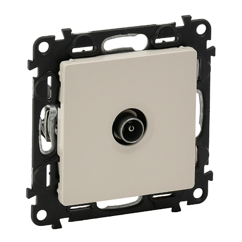 Механизм розетки TV Valena Life с топологией "звезда" 0-2400МГц с лицевой панелью сл. кость Leg 753551: фотография 1