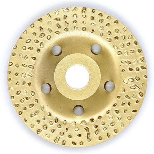 Круг шлифовальный чашечный по дереву карбид вольфрама, прямой, 8 зерно FEPA, 125х22,2мм, РемоКолор: фотография 1