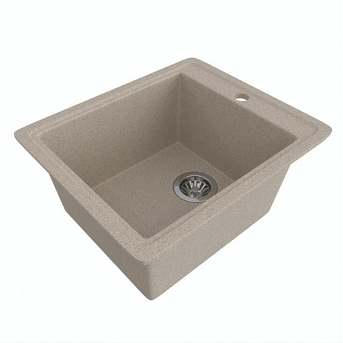 Мойка ML-GMS18 СТАНДАРТ прямоугольная, песочный (302), 410х470х190 мм: фотография 1