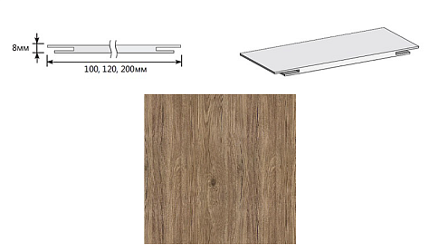 Добор &quot;Т&quot; ЭКО Original Oak МДФ 2070х100х8 М: фотография 1
