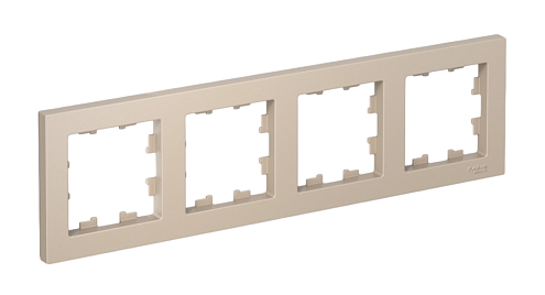 Рамка 4-местная AtlasDesign универсальная песочный Systeme Electric ATN001204: фотография 1