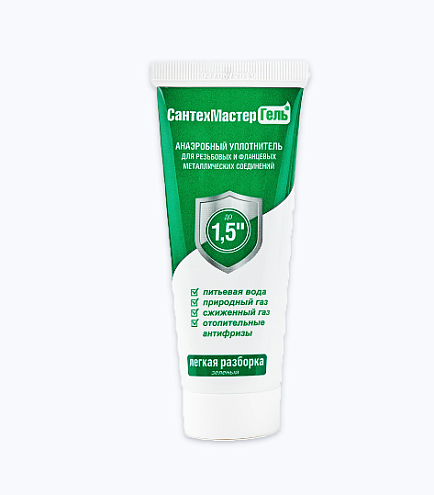 Гель-герметик &quot;СантехмастерГель&quot; зеленый легкая разборка 60г: фотография 1