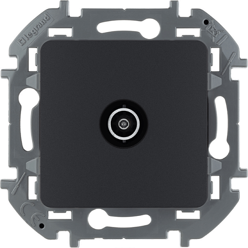 Механизм розетки TV &quot;звезда&quot; Inspiria 2дБ 0-2400мГц антрацит Leg 673853: фотография 1