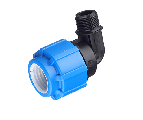 Отвод ПЭ 32х3/4&quot; наружная резьба  обжимной ТПК-Аква: фотография 1