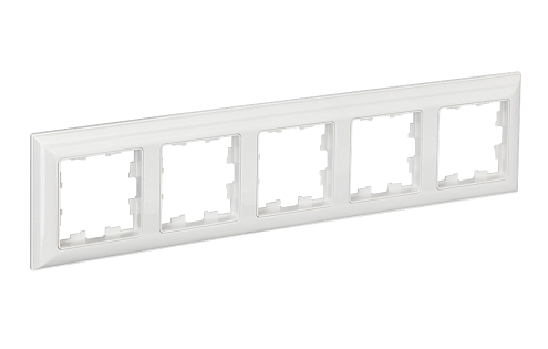 Рамка 5-местная BRITE РУ-5-Бр белый/белый IEK BR-M52-12-K01: фотография 1