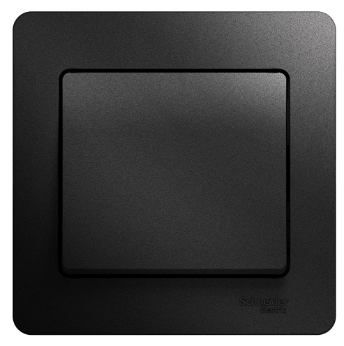 Выключатель 1-клавишный Glossa 10А IP20 (сх.1) 10AX в сборе антрацит Systeme Electric  GSL000712: фотография 1
