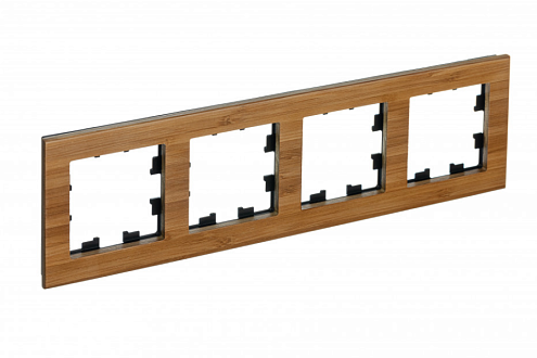 Рамка 4-местная AtlasDesign Nature дерево бамбук Systeme Electric  ATN353204: фотография 1