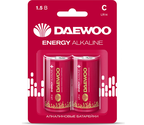Элемент питания алкалиновый C/LR14 1.5В Energy Alkaline 2021 BL-2 (уп.2шт) DAEWOO 5029996: фотография 1