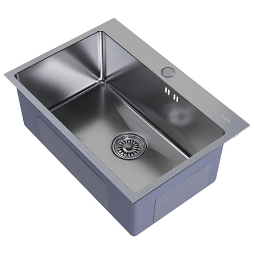 Мойка настольный монтаж 650х450 выпуск 3 1/2"  MIXLINE PRO 220 мм с сифоном: фотография 1