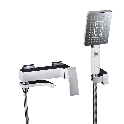 Смеситель для ванны 35к G3207-8 GAPPO БЕЛЫЙ-ХРОМ: фотография 1