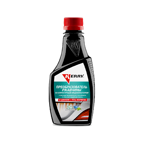 Преобразователь ржавчины Kerry со структурным модификатором, гель формула, 250мл: фотография 1