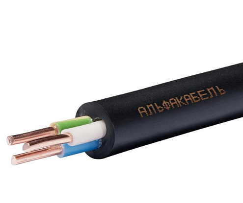 Кабель ВВГнг(А)-LS 3х6 ок (N PE) 0.66кВ АЛЬФАКАБЕЛЬ 657202: фотография 1