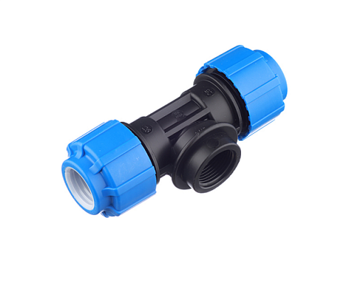 Тройник ПЭ 25х3/4&quot;х25 внутренняя резьба  обжимной ТПК-Аква: фотография 1