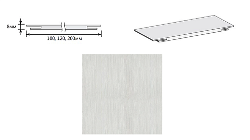 Добор &quot;Т&quot; ЭКО Bianco Veralinga МДФ 2070х100х8 М: фотография 1