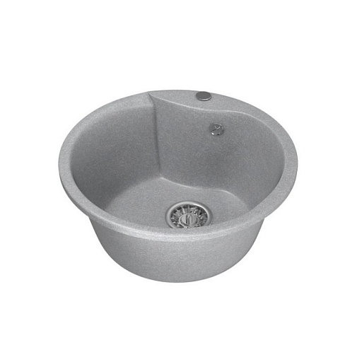 Мойкa ML-GM12 круглая, графит (342), 480 мм глубина чаши 210 мм: фотография 1