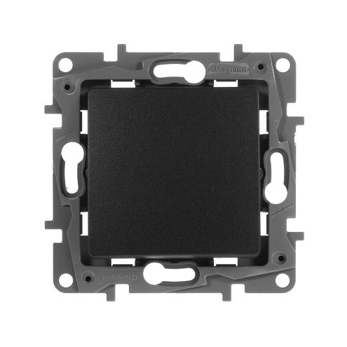 Механизм переключателя 1-кл. СП Etika антрацит Leg 672605: фотография 1