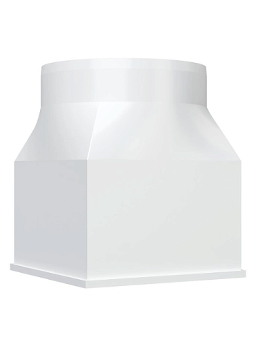 Соединитель 1212СП12,5КП плоского воздуховода с круглым D125 126х126 ERA: фотография 1