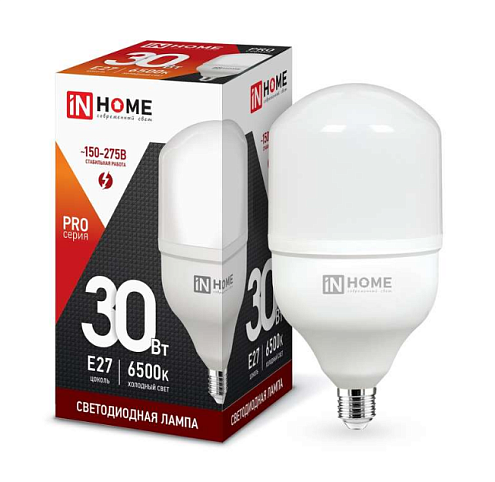 Лампа светодиодная LED-HP-PRO 30Вт 230В 6500К E27 2700лм IN HOME 4690612031088: фотография 1