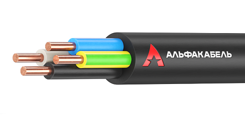 Кабель ВВГнг(А)-LS 4х1,5 ОК (N PE) 0.66кВ АЛЬФАКАБЕЛЬ 656839: фотография 1