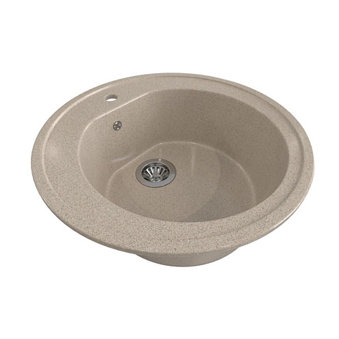 Мойкa ML-GMS02 СТАНДАРТ круглая, песочный (302), 505 мм глубина чаши 165 мм: фотография 1