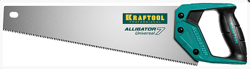 Ножовка по дереву &quot;Alligator 7&quot; универсальная, 400мм, 7TPI, японская сталь SK-5, KRAFTOOL : фотография 1