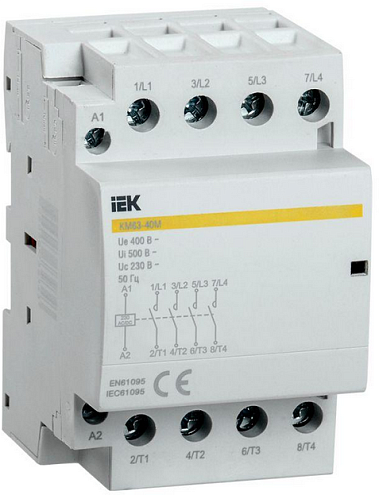 Контактор модульный КМ63-40М AC/DC IEK MKK21-63-40: фотография 1