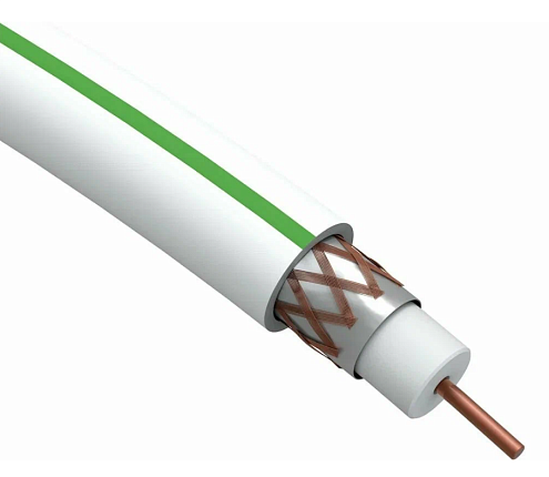 Кабель коаксиальный SAT 703 B.CCS/оплетка Al 75% PVC Simple 75 Ом белый Эра Б0044608: фотография 1